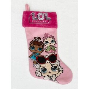 LOL Surprise Pink Christmas Stocking Embroidered